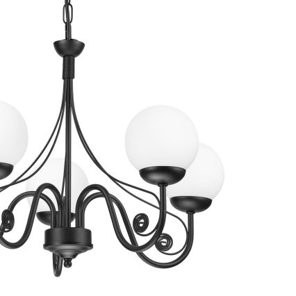 Brilagi - LED Lühter COTTAGE 5xG9/40W/230V must/valge