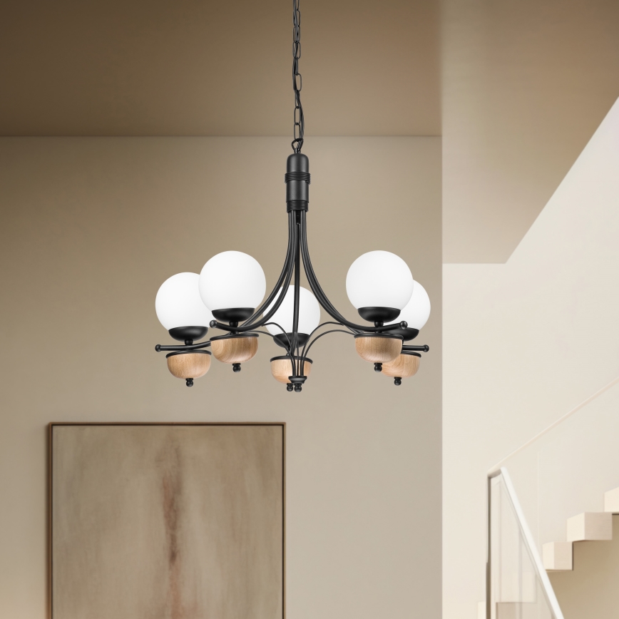 Brilagi - LED Lühter COTTAGE 5xG9/40W/230V pöök/valge
