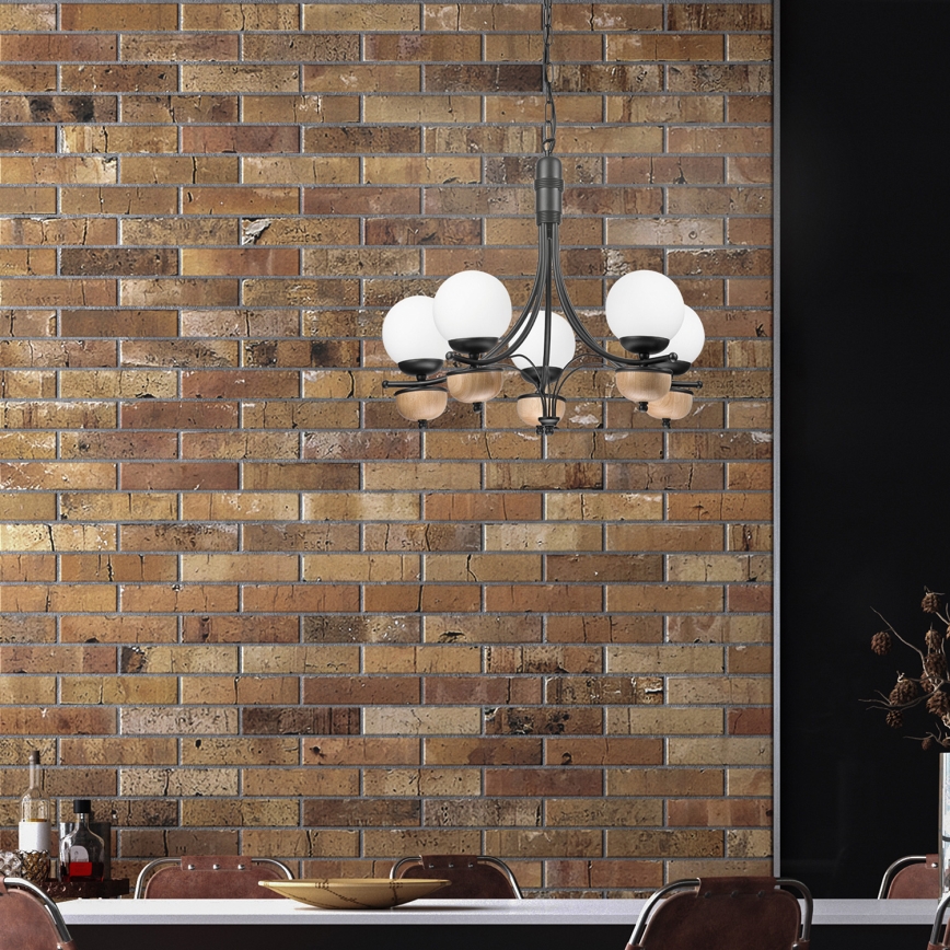 Brilagi - LED Lühter COTTAGE 5xG9/40W/230V pöök/valge