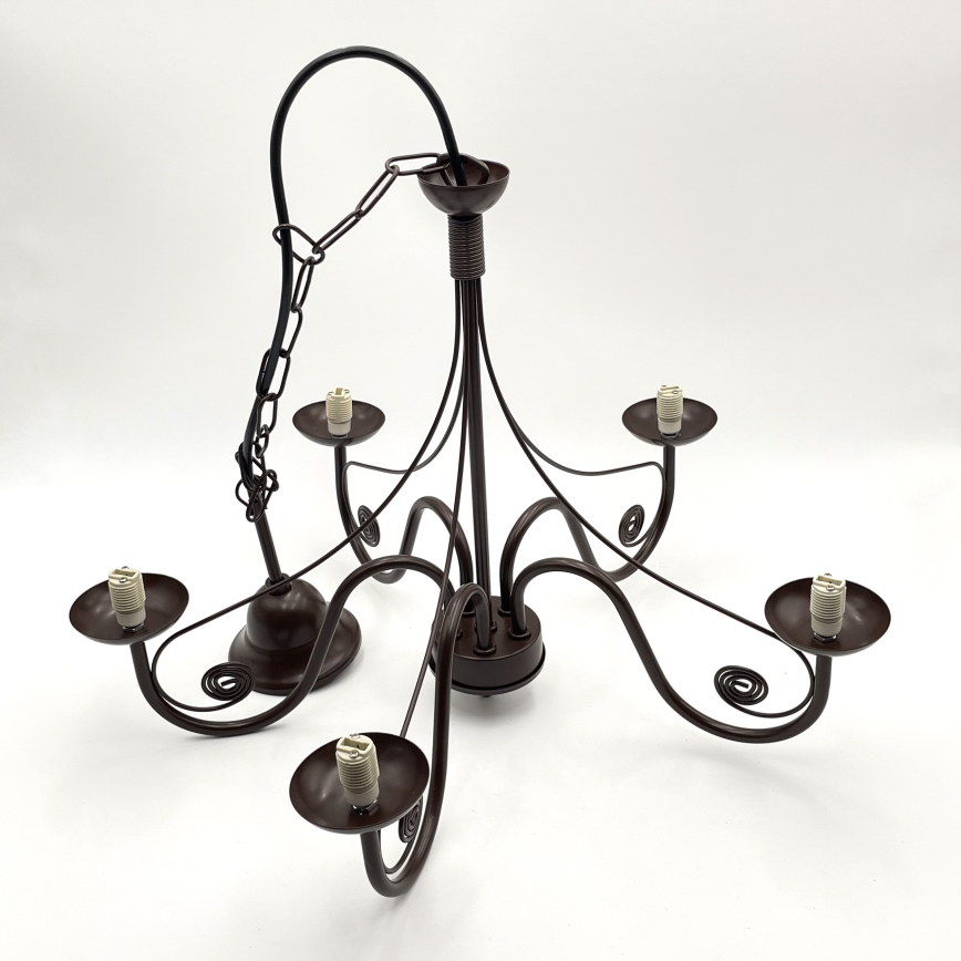 Brilagi - LED Lühter COTTAGE 5xG9/40W/230V pruun/valge