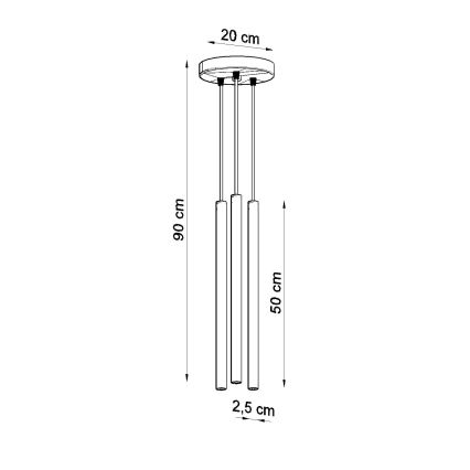 Brilagi -  LED Lühter DRIFA 3xG9/4W/230V must