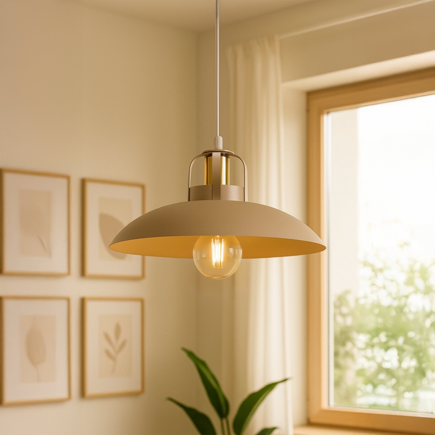 Brilagi - LED Lühter FLAMENGO 1xE27/60W/230V beež