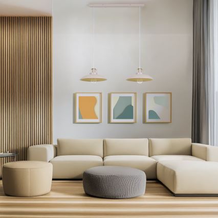 Brilagi - LED Lühter FLAMENGO 2xE27/60W/230V beež