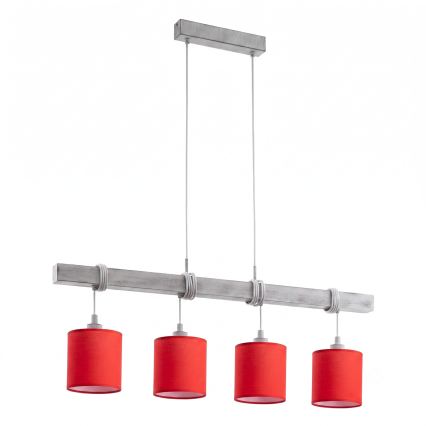 BRILAGI - LED-lühter juhtmel NUBILA 4xE27/60W/230V hall/punane