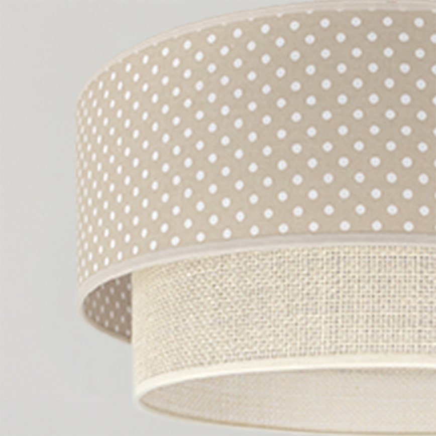 Brilagi - LED-rippvalgusti nööriga BOHO BOBO 1xE27/60W/230V läbimõõt 40 cm, beež/kreem täpimustriga