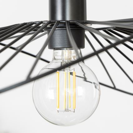 Brilagi - LED-lühter kaabliga CERIA WIRE 1xE27/40W/230V 40x56 cm must