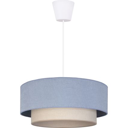 Brilagi - LED-lühter kaablil BOHO ECO 1xE27/10W/230V läbimõõt 40 cm sinine/kreemjas