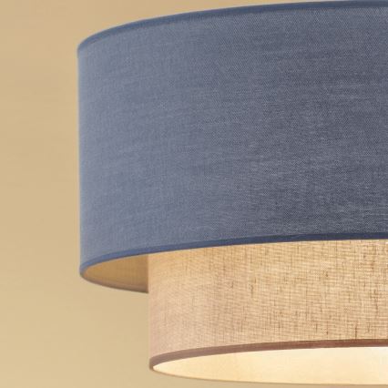 Brilagi - LED-lühter kaablil BOHO ECO 1xE27/10W/230V läbimõõt 40 cm sinine/kreemjas