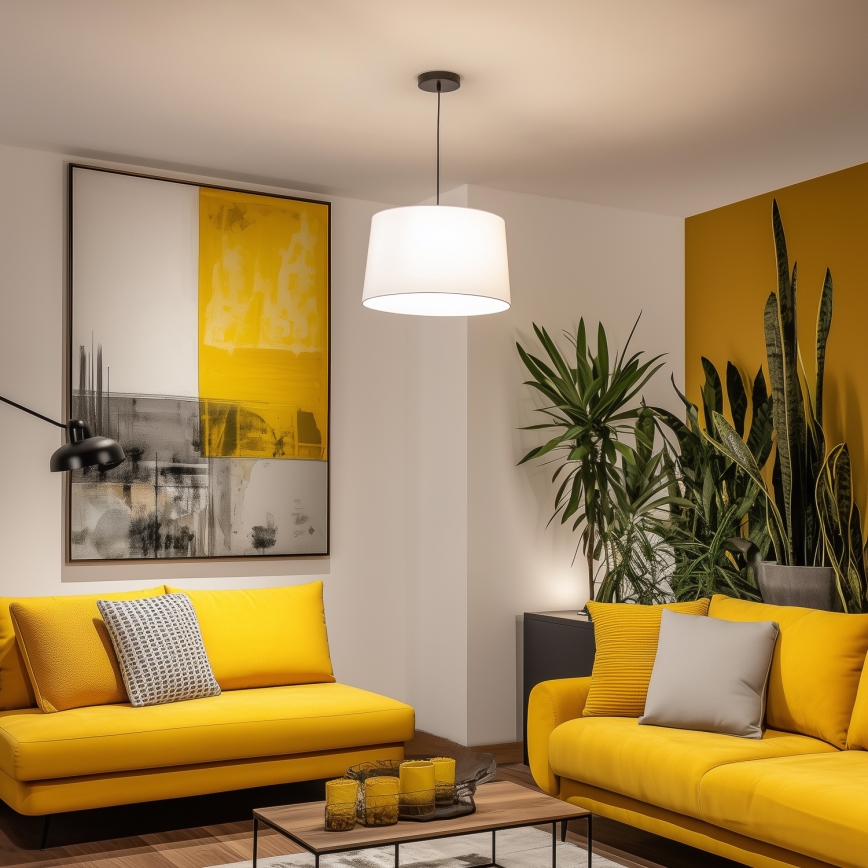 Brilagi - LED-lühter kaablil CERIA 1xE27/40W/230V Ø 45 cm valge