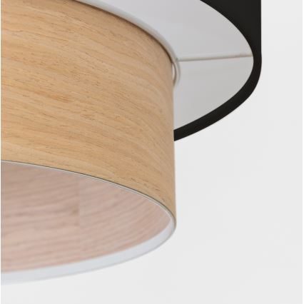 Brilagi - LED-lühter kaablil CERIA 1xE27/40W/230V Ø 50 cm must/beež