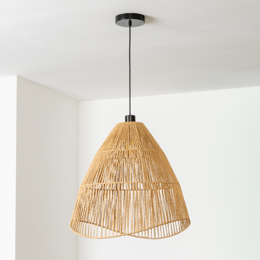 Brilagi - LED-lühter kaablil CERIA BOHO 1xE27/40W/230V, läbimõõt 50 cm, pruun