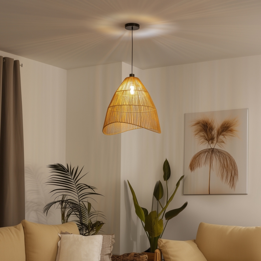 Brilagi - LED-lühter kaablil CERIA BOHO 1xE27/40W/230V, läbimõõt 50 cm, pruun