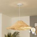 Brilagi - LED-lühter kaablil CERIA BOHO 1xE27/40W/230V Ø 100 cm rotang