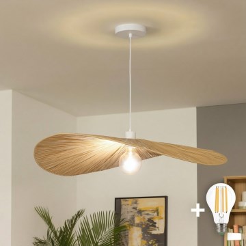 Brilagi - LED-lühter kaablil CERIA BOHO 1xE27/40W/230V Ø 80 cm rafia