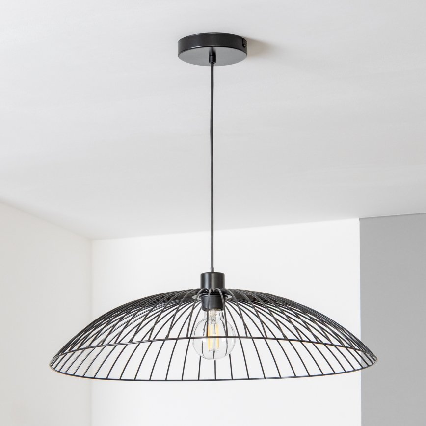 Brilagi - LED-lühter kaablil CERIA WIRE 1xE27/40W/230V Ø 60 cm, must