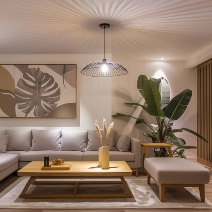 Brilagi - LED-lühter kaablil CERIA WIRE 1xE27/40W/230V Ø 60 cm, must