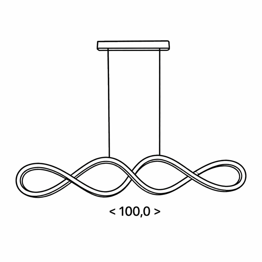 Brilagi - LED-lühter kaablil DNA LED/41W/230V 4100K must