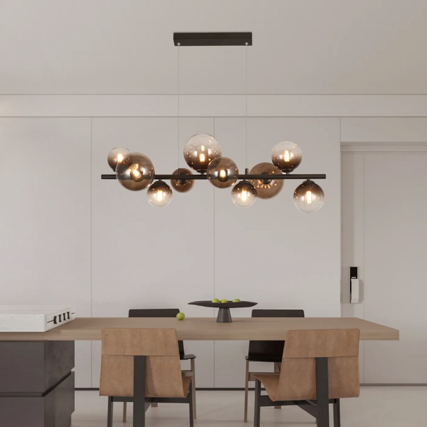 Brilagi - LED lühter kaablil MILLA 10xG9/3W/230V pruun/suitsune pruun