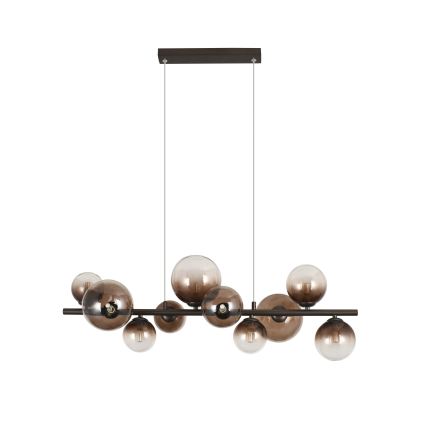 Brilagi - LED lühter kaablil MILLA 10xG9/3W/230V pruun/suitsune pruun