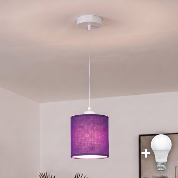 BRILAGI - LED-lühter kaablil NUBILA 1xE27/60W/230V läbimõõt 14 cm valge/lilla