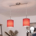 Brilagi - LED-lühter kaablil NUBILA 2×E27/60W/230V, punane