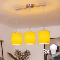 Brilagi - LED-lühter kaablil NUBILA 3xE27/60W/230V kollane