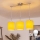 Brilagi - LED-lühter kaablil NUBILA 3xE27/60W/230V kollane