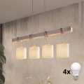 BRILAGI - LED-lühter kaablil NUBILA 4xE27/60W/230V hall/kreem