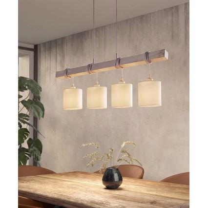 BRILAGI - LED-lühter kaablil NUBILA 4xE27/60W/230V hall/kreem