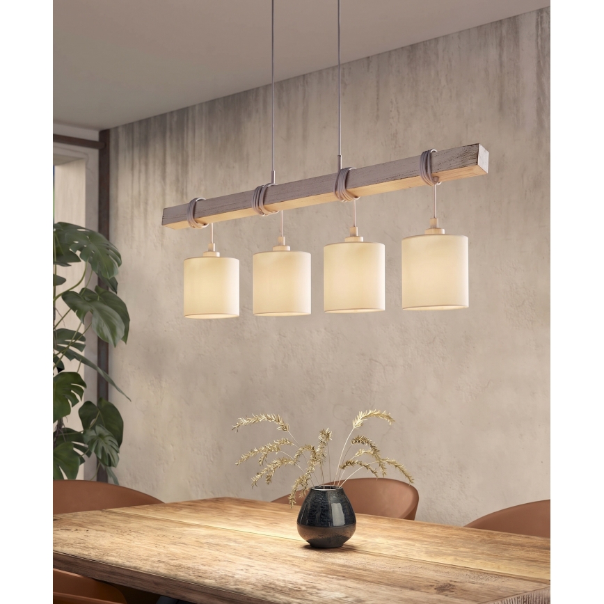 BRILAGI - LED-lühter kaablil NUBILA 4xE27/60W/230V hall/kreem