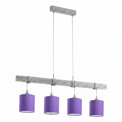 BRILAGI - LED-lühter kaablil NUBILA 4xE27/60W/230V hall/lilla