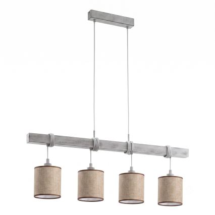 BRILAGI - LED-lühter kaablil NUBILA 4xE27/60W/230V hall/pruun