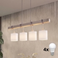 BRILAGI - LED-lühter kaablil NUBILA 4xE27/60W/230V hall/valge