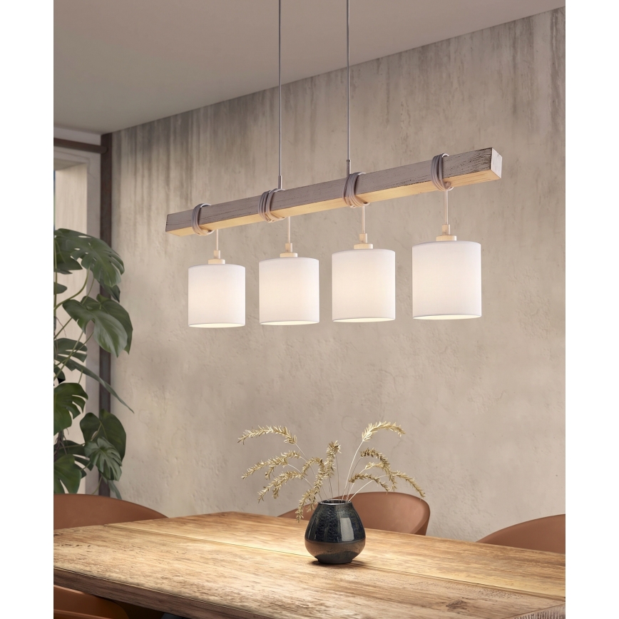BRILAGI - LED-lühter kaablil NUBILA 4xE27/60W/230V hall/valge