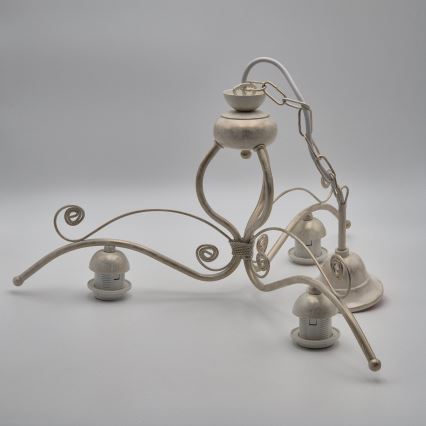 Brilagi - LED-lühter ketiga ANTICO 3xE27/60W/230V 3000K valge patineeritud viimistlus