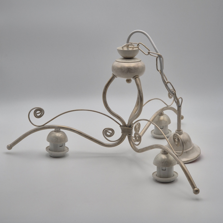 Brilagi - LED-lühter ketiga ANTICO 3xE27/60W/230V 3000K valge patineeritud viimistlus