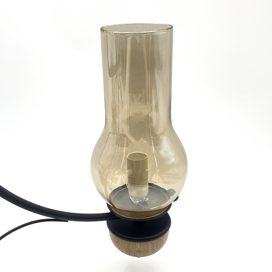 Brilagi - LED-lühter ketiga COTTAGE 3xE14/40W/230V tamm/must/suitsune beež