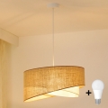 Brilagi - LED Lühter LYRA 1xE27/15W/230V beež/kreemikas