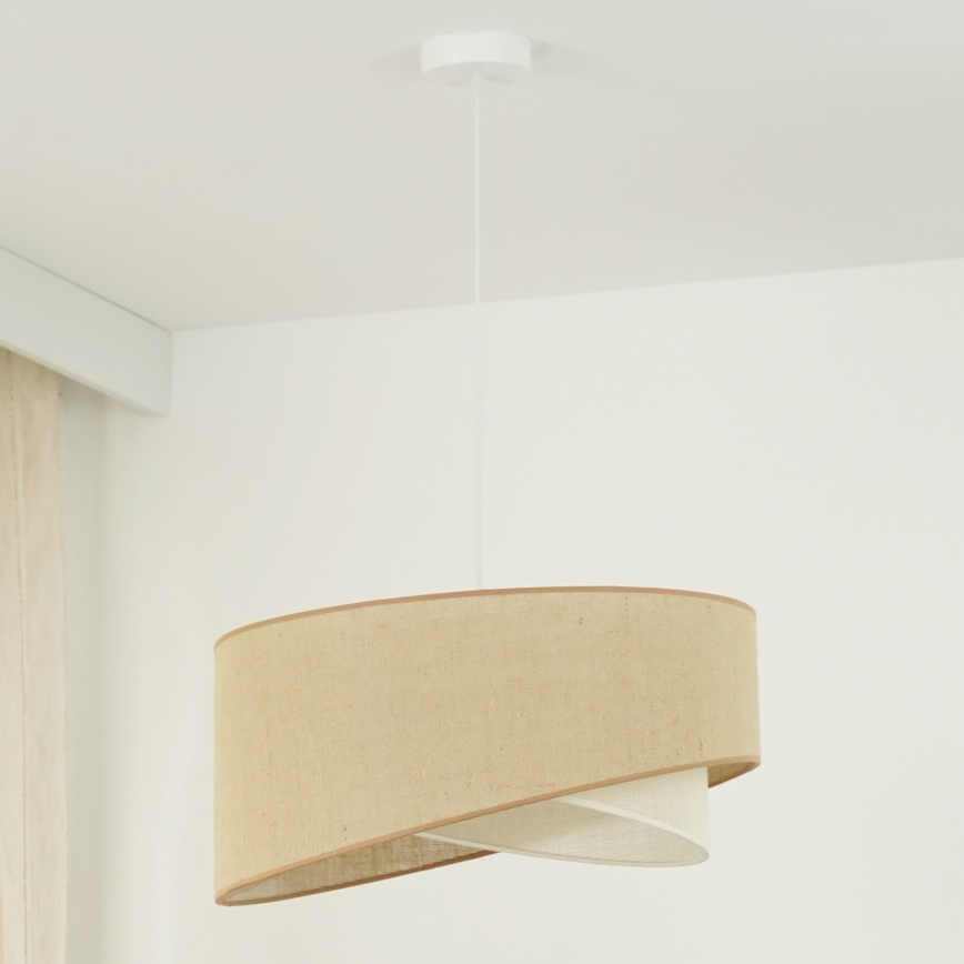 Brilagi - LED Lühter LYRA 1xE27/15W/230V beež/kreemikas