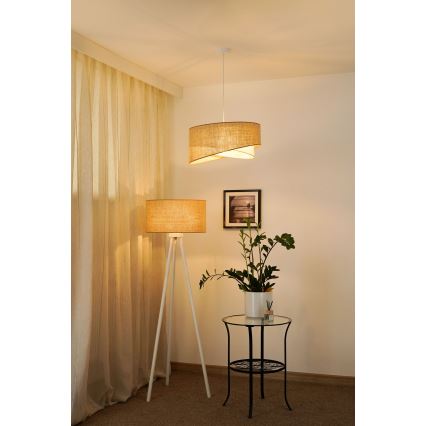 Brilagi - LED Lühter LYRA 1xE27/15W/230V beež/kreemikas