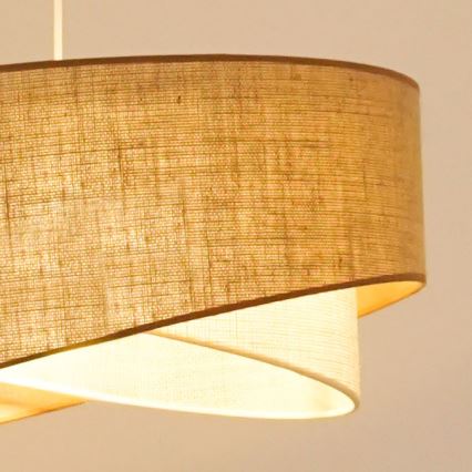 Brilagi - LED Lühter LYRA 1xE27/15W/230V beež/kreemikas