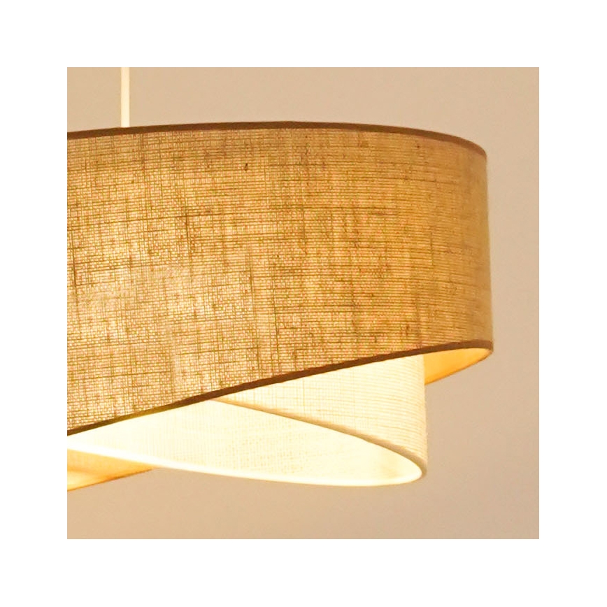 Brilagi - LED Lühter LYRA 1xE27/15W/230V beež/kreemikas