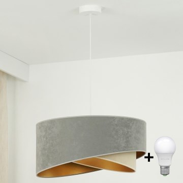 Brilagi - LED Lühter LYRA 1xE27/15W/230V hall/beež/kuldne