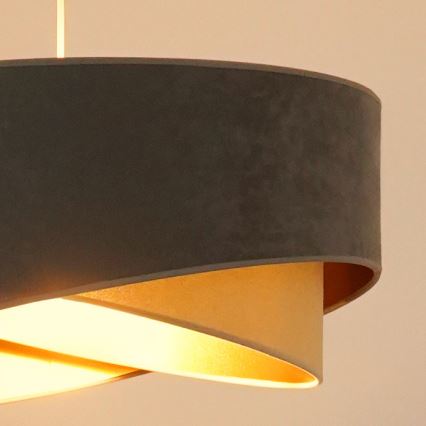 Brilagi - LED Lühter LYRA 1xE27/15W/230V hall/beež/kuldne