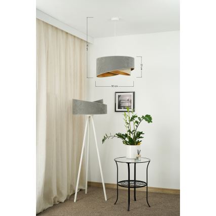 Brilagi - LED Lühter LYRA 1xE27/15W/230V hall/beež/kuldne