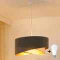 Brilagi - LED Lühter LYRA 1xE27/15W/230V hall/kreemikas/kuldne