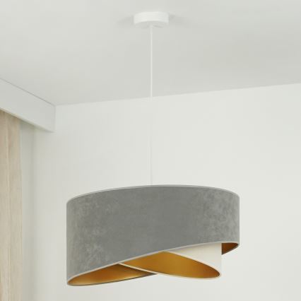 Brilagi - LED Lühter LYRA 1xE27/15W/230V hall/kreemikas/kuldne