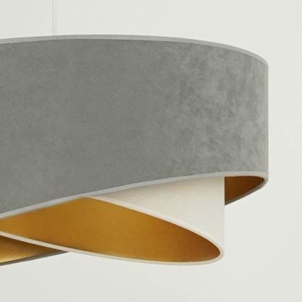 Brilagi - LED Lühter LYRA 1xE27/15W/230V hall/kreemikas/kuldne