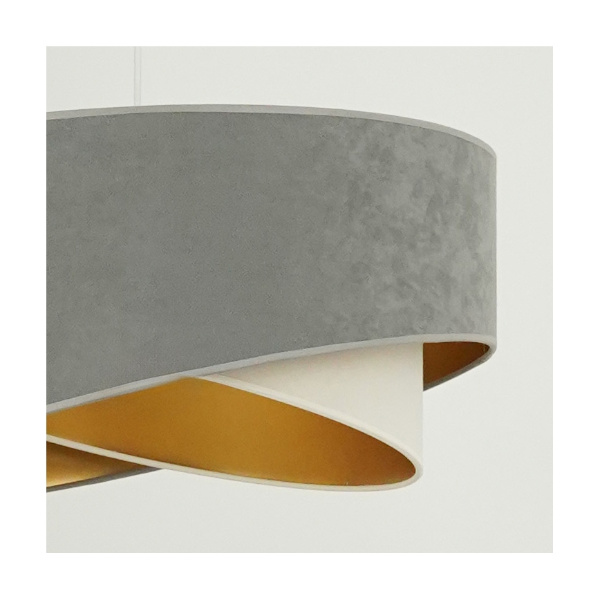 Brilagi - LED Lühter LYRA 1xE27/15W/230V hall/kreemikas/kuldne
