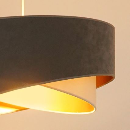 Brilagi - LED Lühter LYRA 1xE27/15W/230V hall/kreemikas/kuldne